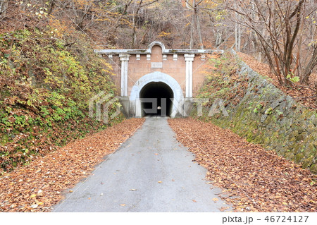 秋の笹子峠旧道のトンネル　東京側 46724127