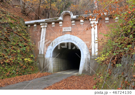 秋の笹子峠旧道のトンネル　東京側 46724130