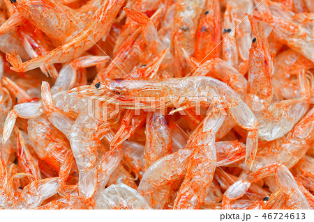 干した桜えび、乾物、静岡県駿河湾産の乾燥の桜エビ、サクラエビ、桜海老、桜えび。 46724613