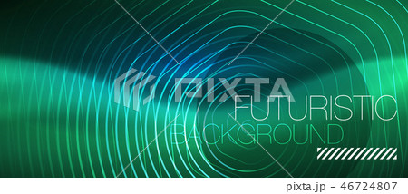 Neon glowing lines, magic energy space blue light concept, abstract background wallpaper design 46724807