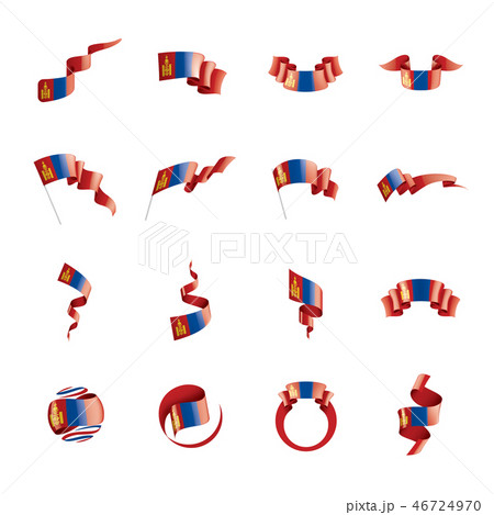 Mongolia flag, vector illustration on a white background 46724970