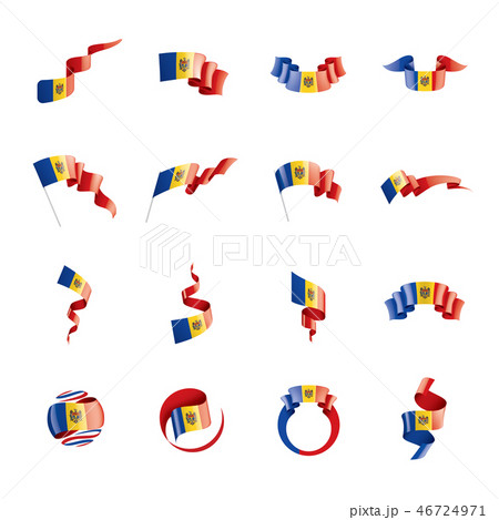 Moldova flag, vector illustration on a white background Moldova flag, vector illustration on a white background 46724971