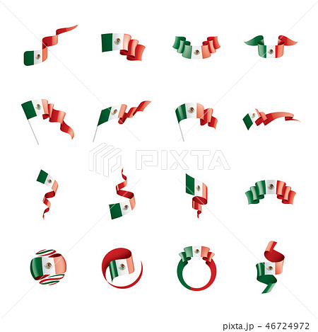 Mexican flag, vector illustration on a white background 46724972