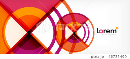 Circle abstract background, bright colorful round geometric shapes Circle abstract background, bright colorful round geometric shapes 46725499