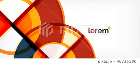 Circle abstract background, bright colorful round geometric shapes 46725500
