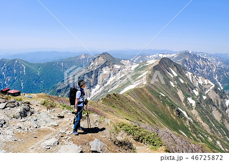 春の谷川岳登山 （トマノ耳より俎嵓・オジカ沢の頭・万太郎山を望む） 46725872