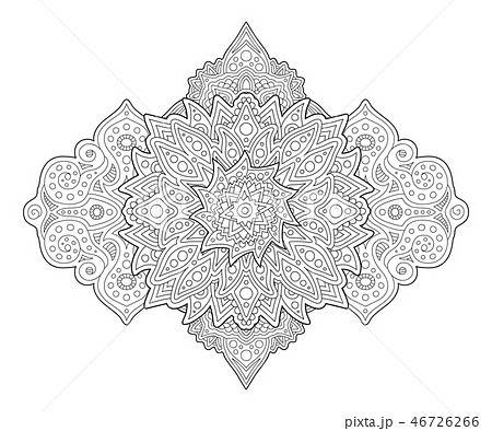 Coloring book page with beautiful abstract pattern 46726266