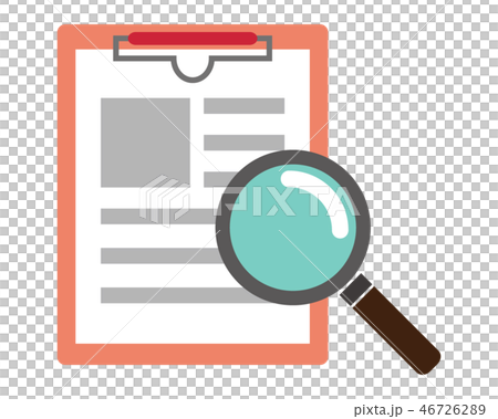 虫メガネ　ノート　レンズ　筆記用具　ルーペ　ベクター　バインダー 46726289