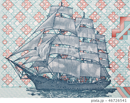 Image of the Dar Pomorza ship from Polish money  46726541