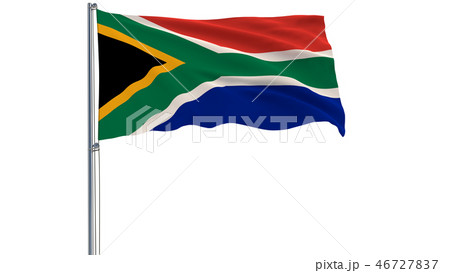 Isolate flag of Republic of South Africa. 46727837
