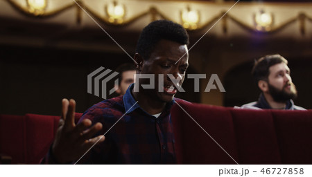 Actors memorizing their lines 46727858