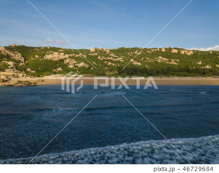 Aerial view of beautiful tropical desert island 46729684