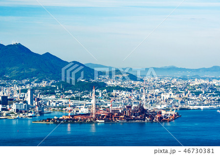 風師山展望台から望む北九州工業地帯【福岡県】 46730381