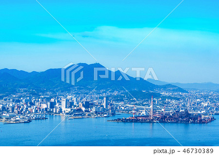 風師山展望台から望む北九州工業地帯【福岡県】 風師山展望台から望む北九州工業地帯【福岡県】 46730389