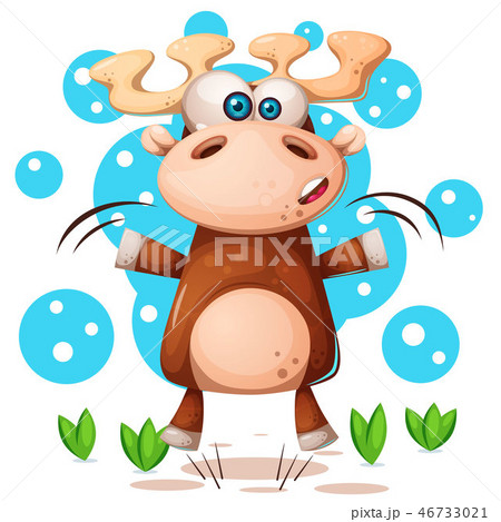 Cartoon funny deer - cute characters. 46733021
