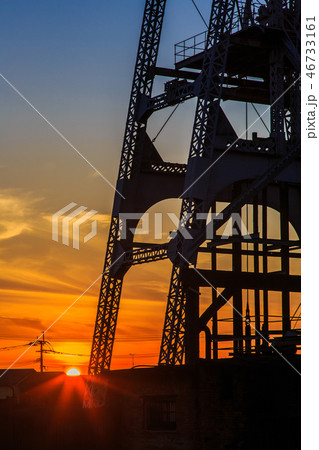 宮原坑の夕陽 世界遺産 【福岡県大牟田市】 宮原坑の夕陽 世界遺産 【福岡県大牟田市】 46733161