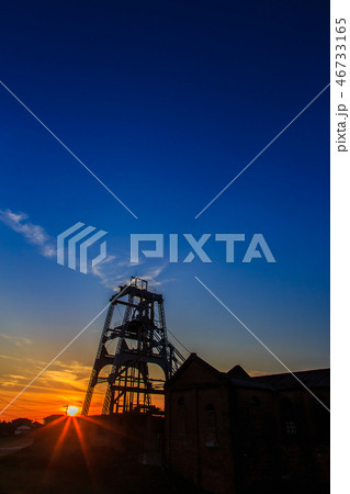 宮原坑の夕陽　世界遺産　【福岡県大牟田市】 46733165