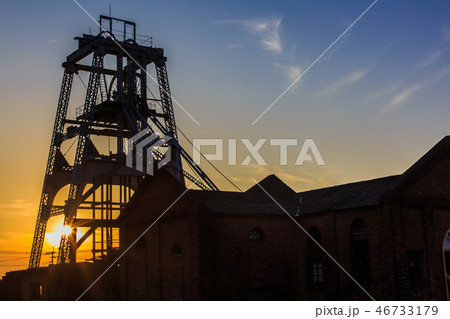 宮原坑の夕陽　世界遺産　【福岡県大牟田市】 46733179