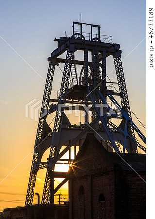 宮原坑の夕陽　世界遺産　【福岡県大牟田市】 46733189