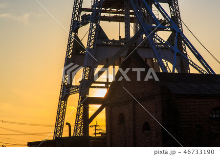 宮原坑の夕陽　世界遺産　【福岡県大牟田市】 46733190