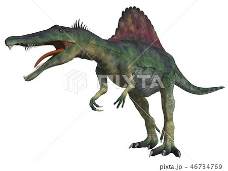 恐竜 スピノサウルスのイラスト素材