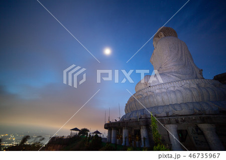 moon and star above the head of Phuket big Bubbha 46735967