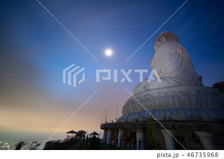 moon and star above the head of Phuket big Bubbha 46735968