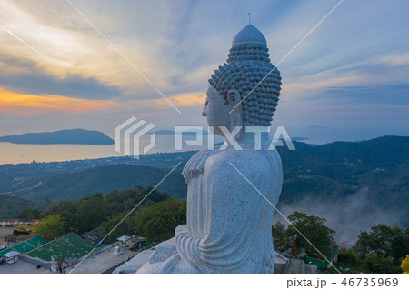areial view Phuket big Buddha in blue sky 46735969