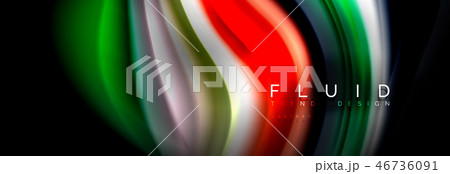 Fluid wave line background or pattern. Geometric technology abstract background. Movement effect. Fluid wave line background or pattern. Geometric technology abstract background. Movement effect. 46736091