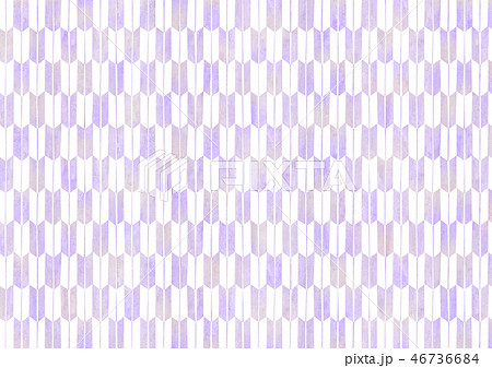 手書き風 和風背景 矢絣 紫のイラスト素材