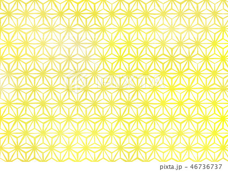 手書き風 和風背景 麻の葉 金色 手書き風 和風背景 麻の葉 金色 46736737