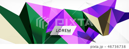 Mosaic triangular low poly style abstract geometric background. Polygonal vector. Abstract white Mosaic triangular low poly style abstract geometric background. Polygonal vector. Abstract white 46736738