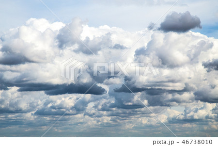 Image of white the clouds on blue sky in the summer Image of white the clouds on blue sky in the summer 46738010