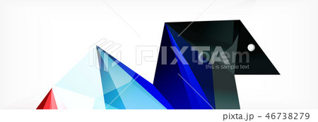 Modern geometric background. Poster template with polygonal elements 46738279