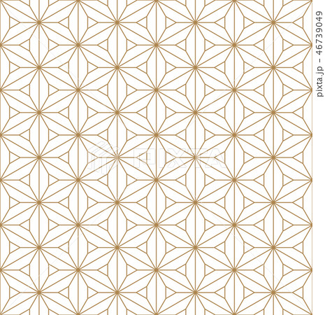 Seamless japanese pattern shoji kumiko in golden. 46739049