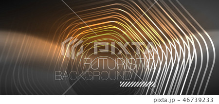 Black and glowing color lines neon design, magin techno template background Black and glowing color lines neon design, magin techno template background 46739233