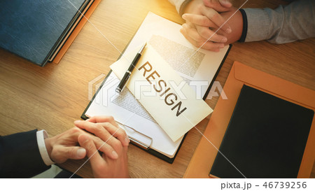 man with resignation letter for quit a job 46739256