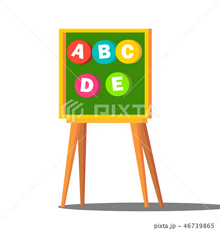 Learning Letters Board Vector. Kindergarten Education Concept. Isolated Flat Cartoon Illustration 46739865