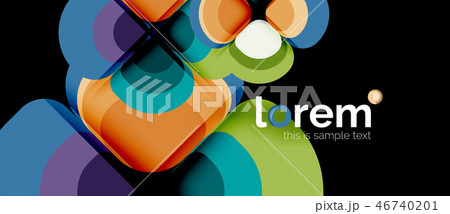 Abstract background - geometric multicolored round shapes composition. Trendy abstract layout 46740201