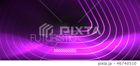 Dark black abstract background with neon colors and lines Dark black abstract background with neon colors and lines 46740510