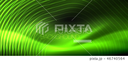 Neon glowing lines, magic energy space light concept, abstract background wallpaper design 46740564