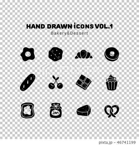 Bakery and Dessert glyph style icons Bakery and Dessert glyph style icons 46741199