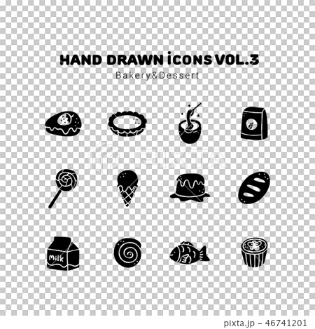 Bakery and Dessert glyph style icons 46741201