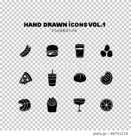 Food and drink glyph style icons Food and drink glyph style icons 46741219