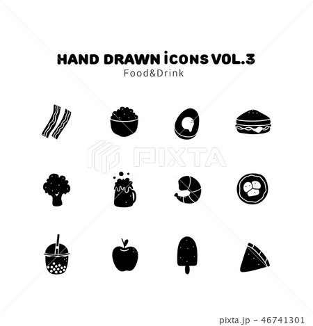 Food and drink glyph style icons Food and drink glyph style icons 46741301