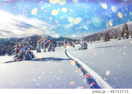 Fantastic winter landscape 46743715