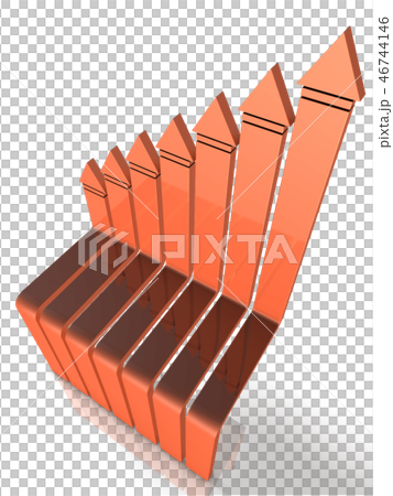 切磋琢磨を表す右肩上がりの矢印 切磋琢磨を表す右肩上がりの矢印 46744146