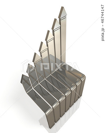 切磋琢磨を表す右肩上がりの矢印 切磋琢磨を表す右肩上がりの矢印 46744147