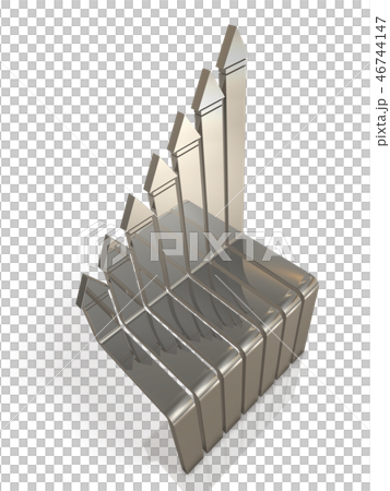 切磋琢磨を表す右肩上がりの矢印 切磋琢磨を表す右肩上がりの矢印 46744147