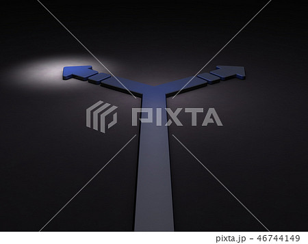 左に転進することを現すアブストラクト 左に転進することを現すアブストラクト 46744149